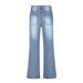 Women's Clothing High Waisted Loose Wide Leg Floor Length Jeans_mkmklike.com