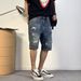 Men's Clothing Casual Straight Leg Denim Shorts Mid-Length Harem Trendy Brand Versatile Loose Fit Five Point Summer Pants_mkmklike.com