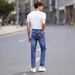 Men's Clothing Commerce Hot Selling Foreign Trade 2026 European And American Style Light Blue Paint Pants Men's Jeans Casual And Versatile Long Pants_mkmklike.com