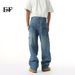 EF JEANS | 2025 Spring New American Structural Split Line Stereo Scimitar Jeans Large Pocket Tooling_mkmklike.com