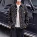 Men's Clothing Full Print Shirt Jacket Trendy Casual Lapel Trendy Youth Denim Jacket_mkmklike.com