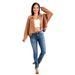 Women's Slim Fit Stretch Denim Jeans - Mid Rise Straight Leg Skinny Pants For Petite Mid Waist Elastic Slim Fit Straight Denim Pencil Pants_mkmklike.com