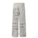Blurred Letter Print Jeans For Men American Street Style Hip Hop Washed Niche Loose Straight Long Pants_mkmklike.com