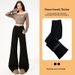 Factory Direct Black Non-Skinny Fleece-Lined Flared Jeans For Women, Autumn And Winter Thickened Loose Slimming_mkmklike.com