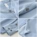 Retro Denim Stand Up Collar Long Sleeved Shirt For Men, Casual Casual Loose Top, Trendy_mkmklike.com