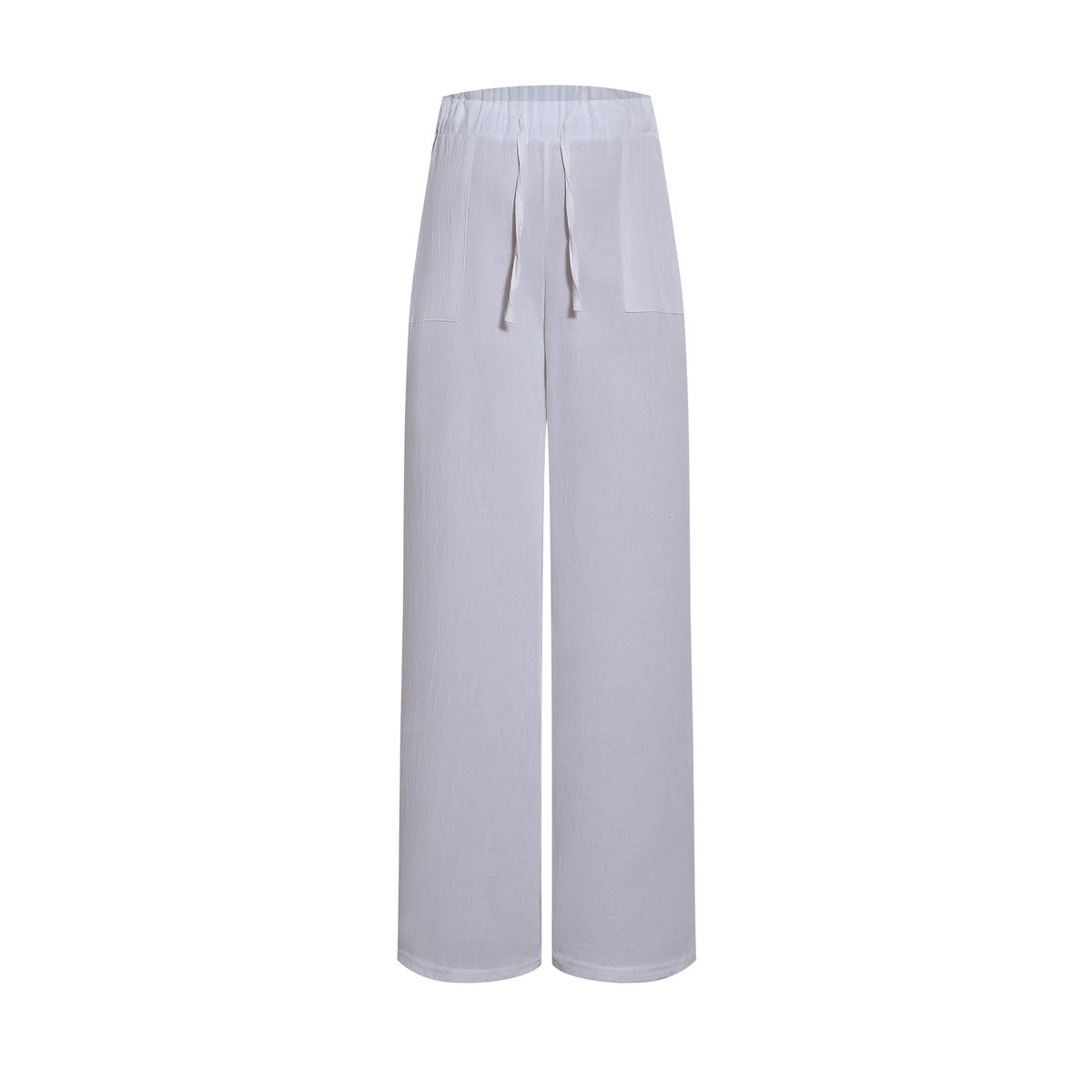 Women's Daily Streetwear Solid Color Full Length Casual Pants Wide Leg Pants_mkmklike.com