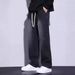 American High Street Washed Straight Leg Jeans For Boys, Versatile Korean Version, Loose And Trendy Brand, Solid Color,_mkmklike.com