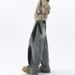 American Style Splashed Ink Ripped Curved Knife Jeans For Men In Autumn, Loose And Trendy Design, Wide Leg Slightly_mkmklike.com