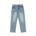 Solid Color Washed Vintage Irregular Hem Jeans Men's American Style Loose Straight Trendy Casual Pants_mkmklike.com