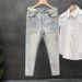 Men's Classic Straight Fit Cotton Pants – Stretch Washed Denim For Everyday Casual Wear_mkmklike.com