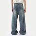 New Product, American High Street Destruction Wind Worn Mopping Washed Jeans_mkmklike.com