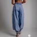 K Women's New High Waisted Zipper Leg Tied Jeans, Loose Casual Retro Pants_mkmklike.com