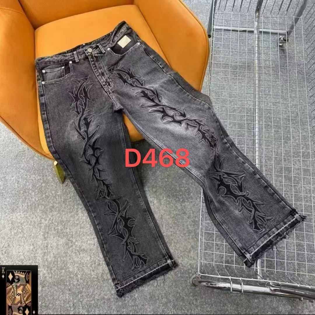 Men’s Washed Denim Jeans – High-Street Straight Fit With Multi-Pocket Design (XL-3XL, Black, Stretch Comfort)_mkmklike.com