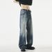 Xintang Men's Loose Straight Leg Jeans High Waist Retro Whiskered Washed Style A-Line Pants New Fashion High Street_mkmklike.com