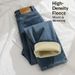 High-Quality Thickened Fleece-Lined Straight-Leg Jeans 2025 Autumn/Winter Warm Slim-Fit Cigarette Pants For Petite Women_mkmklike.com