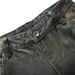 Unisex Vintage Wave-Print Jeans - Earth-Tone Washed Denim Pants With Handcrafted Distressing Heritage Wash Methods_mkmklike.com