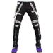 New Men's Trend New Webbing Jeans Ripped Small Feet Zipper Slim Fit Men's Fashion_mkmklike.com