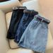 Women's Clothing Denim Shorts For Women Summer New Style Trend Ins Internet Celebrity High Waist Simple Slim Loose Wide Leg All Match A Line Hot Pants_mkmklike.com