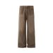 Vintage Washed Straight Leg Jeans For Men Inspired Relaxed Fit Denim Pants, Mid-Rise Casual Trousers (M-XXL, Brown, Cotton Blend, Button Accents)_mkmklike.com