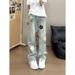 Men's Clothing Men's High-End Floral Embroidered Flared Jeans Hip Hop Style Casual Straight Leg Pants Design_mkmklike.com