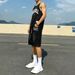 Men's Patchwork Denim Shorts, Loose Fit Cargo Knee-Length Shorts With Multiple Pockets For Casual Streetwear_mkmklike.com