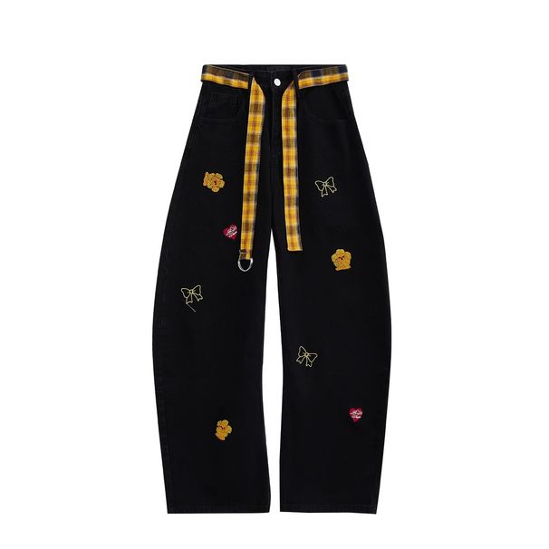 Men's Clothing Wide Leg Jeans For Men Men's High Waist Loose Fit Straight Leg Jeans - Summer American Streetwear Style With Cargo Pockets_mkmklike.com