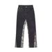 Men's Clothing Style Hip Hop Stitching Slightly Flared Personality Jeans New Cat Whisker Trouser Legs Modified Wide Leg Pants For Men And Women_mkmklike.com