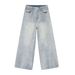American Retro Washed Jeans For Men – Loose Fit Wide Leg Pants, Light Blue (S-XL)_mkmklike.com