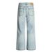 Light Washed Denim Flared Pants Street Style Punk Men's Basic Loose Wide-Leg Trousers Gradient Vintage Versatile_mkmklike.com