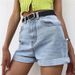 Women's High-Waisted Denim Shorts Summer 2022 Style Loose Fit Slimming Rolled up Hem A-Line Wide Leg Hot Pants Hot Girl Look_mkmklike.com