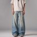 Vintage Washed Ripped Jeans For Men & Women – Retro Distressed Denim Pants, Loose Fit Wide Leg Trousers, 90s Streetwear Style_mkmklike.com
