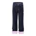 Vibe Design Color Block Cuffed Denim Straight Long Men's Fashion Brand Niche Personality Pocket Stitching Wide Leg Pants_mkmklike.com