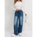 European And American Sizes - Cross-border Bestseller Trendy Elastic Wide-leg Women's Jeans_mkmklike.com