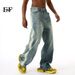 EF JEANS | 2024 New Product Foundation American High Street Gradual Change Design Loose Casual Pants Straight Jeans Tide_mkmklike.com