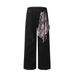 Vibe Trendy Personality Denim Men's Design Sense Plaid Scarf Detachable Zipper Loose Wide-Leg Straight Pants_mkmklike.com