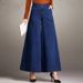 Women's High Waist Wide Leg Jeans - Flowy Loose Fit Denim Pants For Casual & Chic Style (Dark Blue, Light Blue)_mkmklike.com