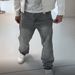 Men's High Street Blue Washed Distressed Jeans Trendy Straight Leg Slimming Fit Slight Flare For Men_mkmklike.com