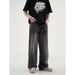 Nordmann Gray Jeans Men's Loose Straight Long Autumn Winter American High Street Vibe Style Draped Wide Leg Casual Pants_mkmklike.com