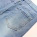 Men's Light Blue Distressed Denim Shorts Straight-Leg Mid-Length Washed Ripped Streetwear Clothing_mkmklike.com