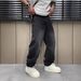 Men's Classic Black Straight Leg Jeans - Comfortable Cotton Denim Pants For Casual & Streetwear Style_mkmklike.com
