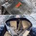 Men's Washed Distressed Denim Shorts Loose Fit Streetwear 5-Inch Cargo Light And Dark Blue_mkmklike.com