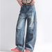 "Deconstructed Lightweight Jeans For Men & Women – Loose Straight-Leg Wide Pants | Summer 2025 Trendy Streetwear"_mkmklike.com