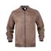 American Style Cross-Border Men's Suede Jacket Spring And Autumn Fashion Casual Zipper Long Sleeve Cardigan Coat_mkmklike.com