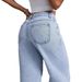 Women's Clothing High-Waisted Wide - Classic Light Blue Denim Pants With Flowy Fit, Comfortable Cotton Blend Fabric For Casual & Streetwear Outfits_mkmklike.com