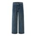 Men's Jeans High Street Trendy Design Pocket Loose Cargo Washed Vintage Wide Leg Straight Long Pants_mkmklike.com