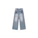 Men's Flared Jeans Summer Loose Casual Straight Leg Trousers Vintage American Retro Style Floor Length_mkmklike.com