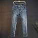 New In-Stock High-End Simple European Washed Craft Slim Fit Men's Straight-Leg Jeans Street Fashion Versatile Long Pants_mkmklike.com