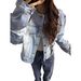 Washed Vintage Short Design New American Style Denim For Women, Spring And Autumn Blue Cat-ear Jacket Top 2026_mkmklike.com