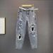 Distressed Dad Jeans For Women – High Waisted Loose Fit Denim Pants With Rhinestone Embellishments (90s Vintage Style, Cropped Length)_mkmklike.com