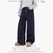Men's Clothing New Washed Loose Straight Jeans Retro Button Down Straight Jeans_mkmklike.com